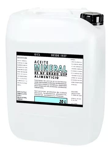 Aceite Mineral Grado Alimenticio Litros Nf Sin Aroma Meses Sin