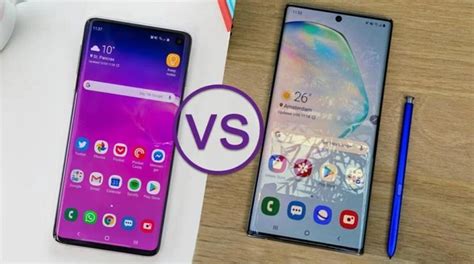 Сравнение смартфонов Samsung Galaxy S10 Vs Note 10