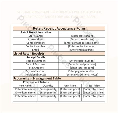 Streamlining Retail Procurement With Automated Receipt Acceptance Form