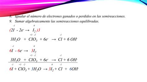 Igualación de ecuaciones redox en medio ácido y básico pptx