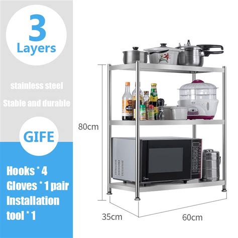 Stainless Steel Kitchen Organizer Storage Rack Multi Layer Kitchen