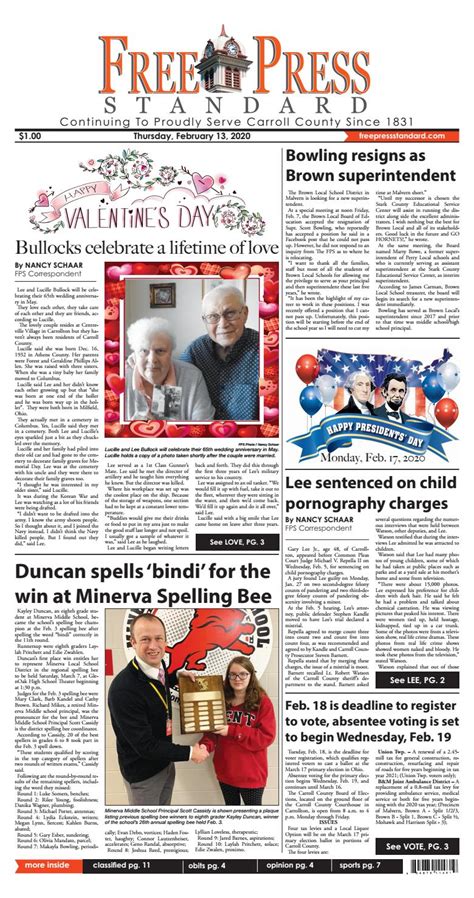 The Free Press Standard February 13 2020 By Harrison News Herald