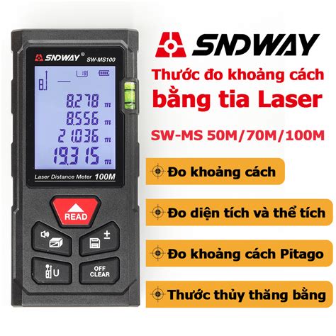 Thước đo khoảng cách bằng tia laser SNDWAY SW MS50 MS70 MS100 Shopee