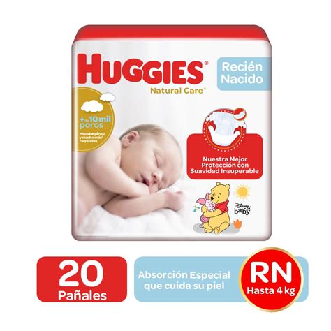 Pañales Huggies Nacido Natural Care 20 Und