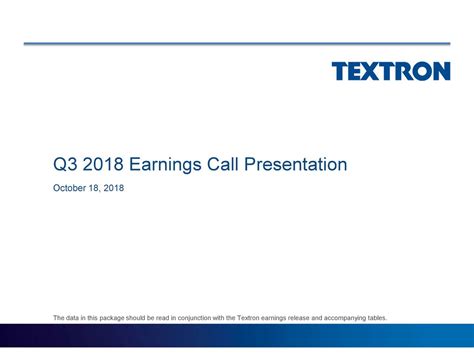 Textron Inc 2018 Q3 Results Earnings Call Slides Nyse Txt