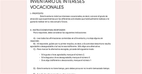 INVENTARIO DE INTERESES VOCACIONALES