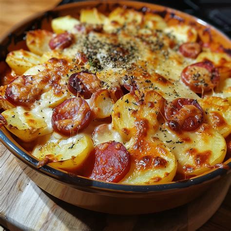 Gratin Rustique De Pommes De Terre Au Chorizo Et B Chamel De Tomate In