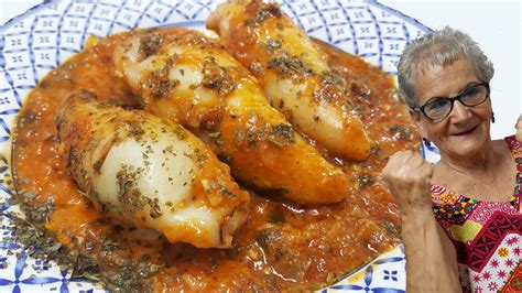 Receta fácil de calamares rellenos con gambas de la abuela De Comer a