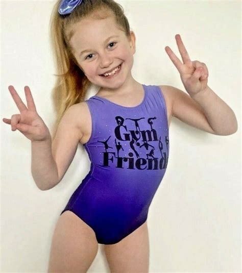 Gym Friends Purple Ombre Girls Gymnastics Lycra Leotard Lilachelene