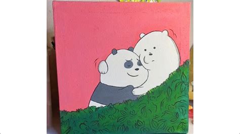 We Bare Bears Painting Ideas Painting Tutorial For Beginners