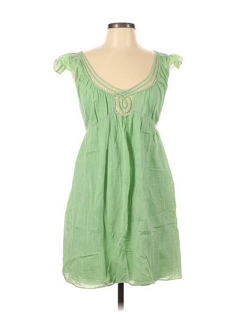 Sophie Max Solid Green Casual Dress Size L 74 Off Thredup