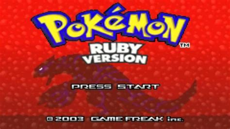 Pokémon Ruby - Opening - YouTube