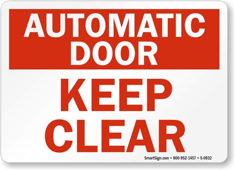 Automatic Door Signs And Labels