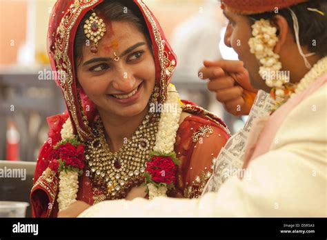 Newly Married Indian Couple Having Telegraph