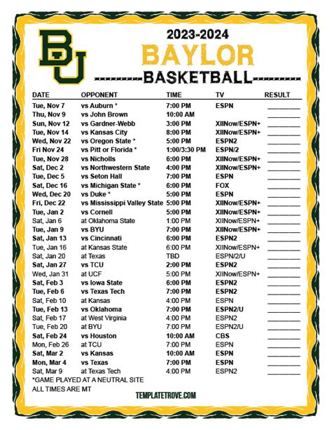 Bears Schedule 2024 Printable Minda Sybilla