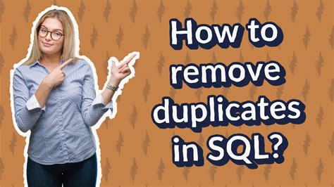 How To Remove Duplicates In Sql Youtube