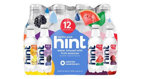 Hint Zero Calorie Fruit Infused Water Variety Pack 16 Fl Oz 12 Count