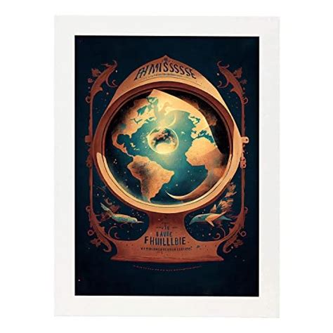 Nacnic Carte Du Monde Affiche De Surr Alisme Cin Matographique