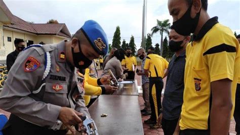 Polres Aceh Tamiang Tarik Dua Senjata Api Dari Anggota Serambinews