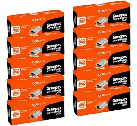 Grampo 26 6 P Grampeador De Papel Galvanizado Kit 10 Caixas Frete grátis