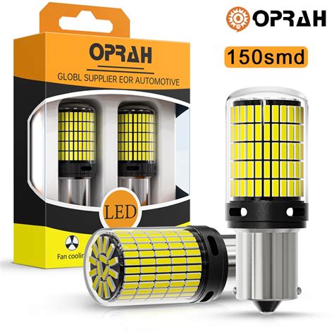 2 ชน หลอดไฟทายรถยนต LED 1156 BA15S P21W 1156 BAU15S PY21W 1157