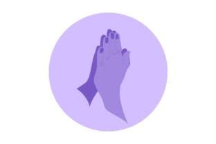 Yoga Meditation Icon Highlight Cover Praying Hands Svg Cut File By