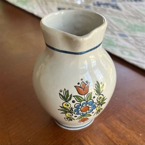 Keramik Art Vintage Ulmer Keramik German Creamer Vase Hand Painted