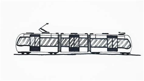 How To Draw A Tram Youtube