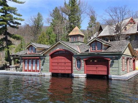 Boat Garage I Dig It Lake Houses Exterior Lakeside Cottage