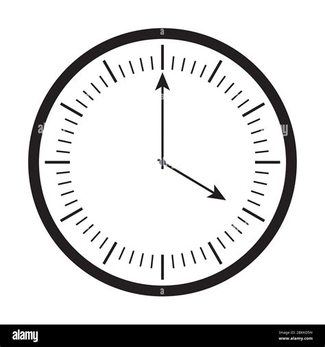 Analog Round Wall Clock Icon Black And White Analog Wall Clock Icon