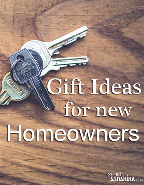 Gift Ideas for New Homeowners - Seeing Sunshine