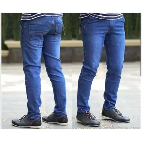 Jual Celana Jeans Panjang Pria Slim Fit Pensil Polos Skinny Jeans Pria