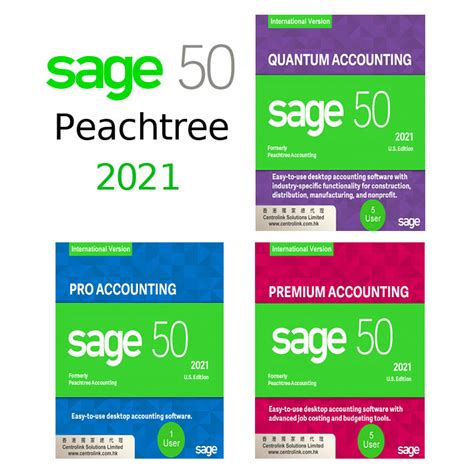 Sage 50 Peachtree cloud 2023 2022 2021 2020會計軟件