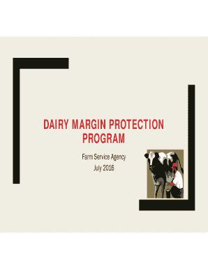 Fillable Online Mda Maryland Dairy Margin Protection Program Fax Email