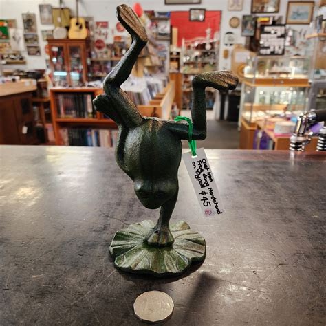 Cast Iron Handstand Frog On Lilypad Store The Funky Pickers Shed