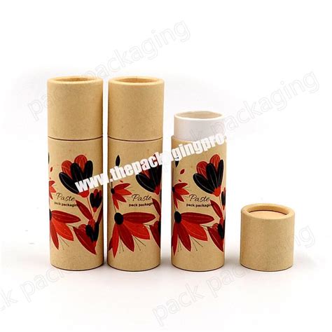 Food Grade Biodegradable Cylinder Kraft Packaging Cardboard Push Up