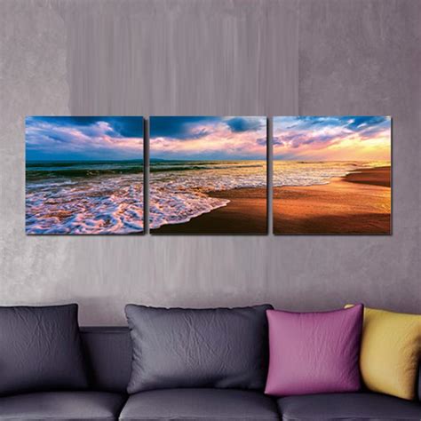 Furinno 16 In X 48 In Beach Sunset Printed Wall Art F272BS40 The