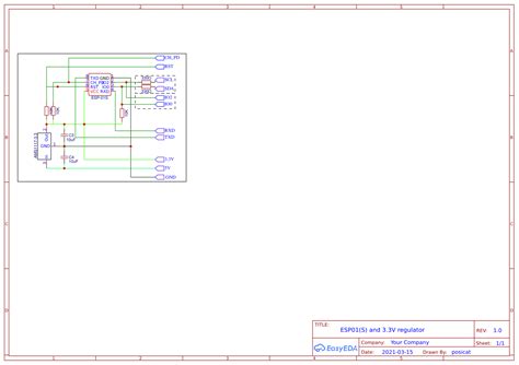 ESP 01 S And 3 3v Regulator EasyEDA Open Source Hardware Lab