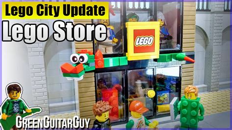 Lego City Update 19 Building The Lego Store Greenguitarguy Youtube