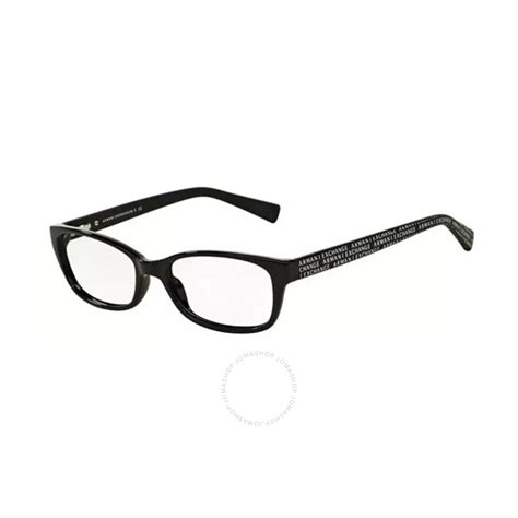 Armani Exchange Ladies Black Rectangular Eyeglass Frames Ax3009f 8004