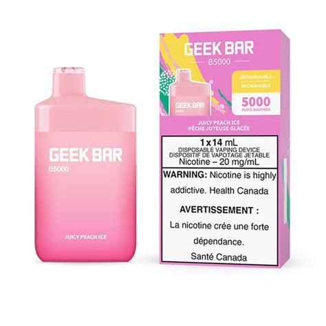 Juicy Peach Ice Geek Bar B5000 Disposable Vape VapeLoft