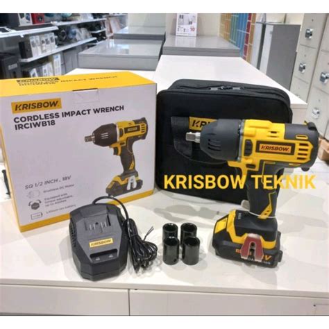 Jual Mesin Cordless Impact Wrench Baterai Krisbow Sq 1 2inc IRCIWB18 V