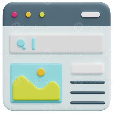 Web Design 3d Render Icon Illustration 21615400 Png