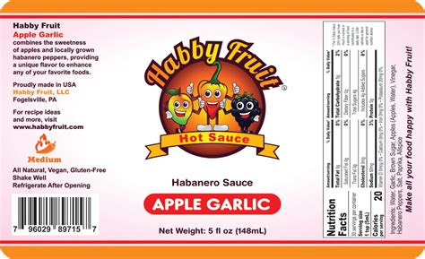 Habby Fruit Apple Garlic Hot Sauce Habby Fruit