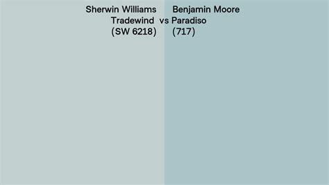 Sherwin Williams Tradewind Sw Vs Benjamin Moore Paradiso