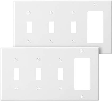 Bates Combination Wall Plate 2 Pack 3 Toggle1 Decorator White