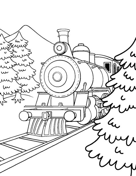 Simple Train Coloring Pages