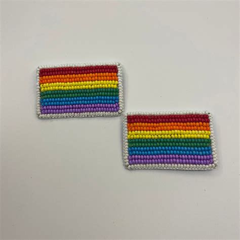 Gay Pride Flag Beaded Pin Badge Fashion T Jewellery Pin Etsy