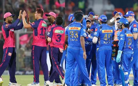 Ipl Mi Vs Rr Match Latest Ipl Points Table