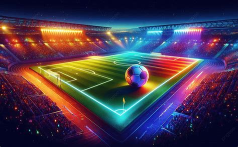 Football Stadium Under Evening Lights 4k Computer Wallpaper Background ...